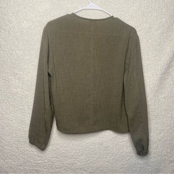 Armani Collezioni Size 4 Blazer Jacket Green vintage boxy - Picture 3 of 11